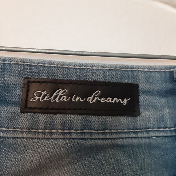 Stella In Dreams Women's Mid Rise Boot Cut Jeans Embroidered Size 1/25 - Picture 8 of 11